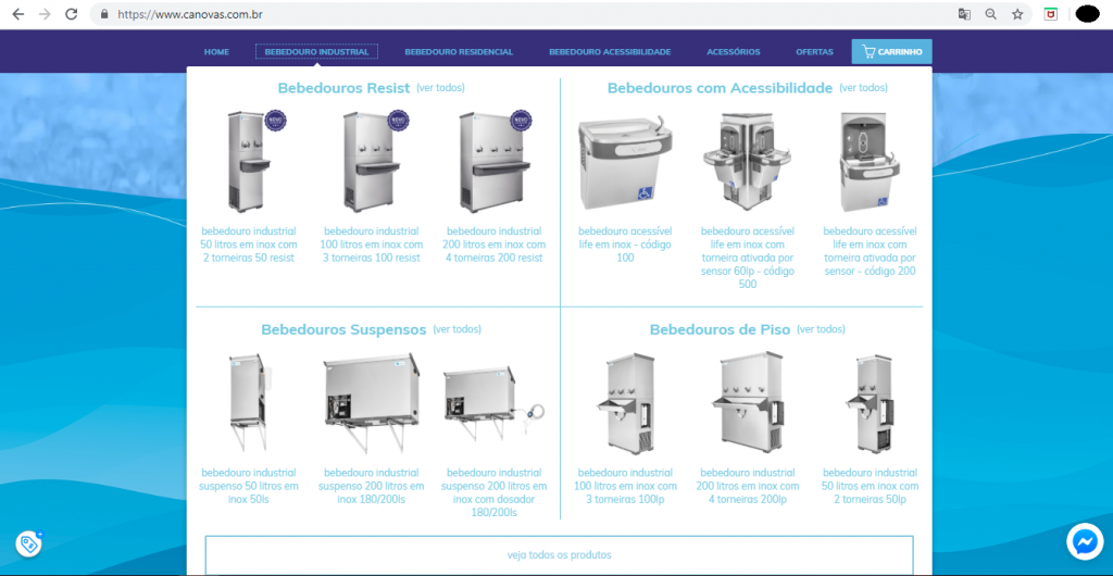 Site Canovas Porifólio. Saiba todos os produtos da Cânovas com facilitadade e agilidade.