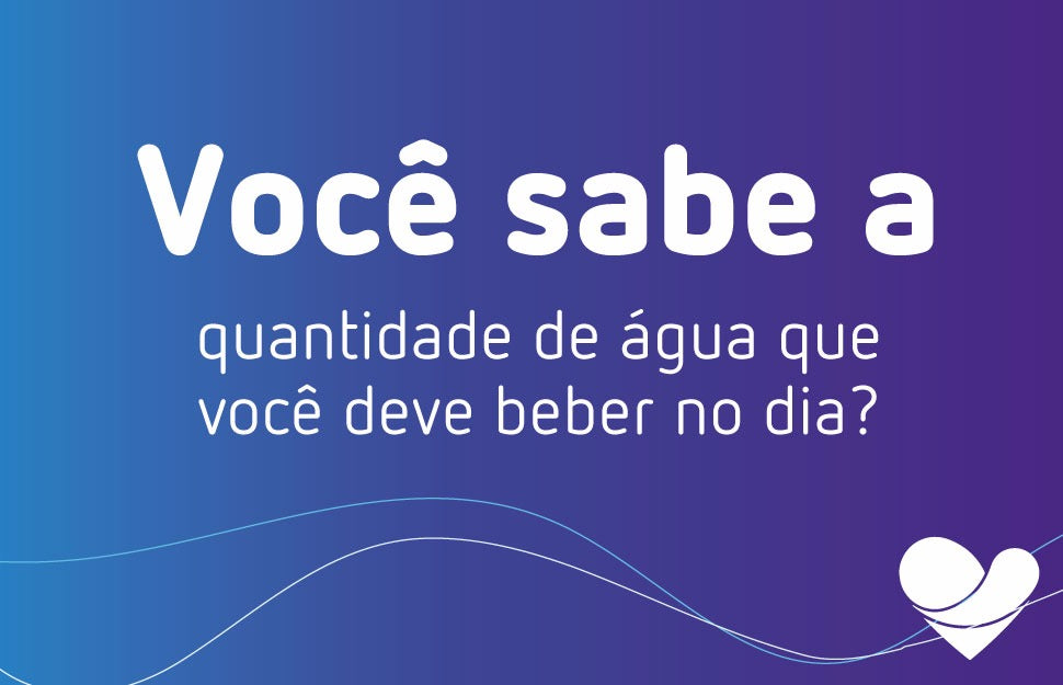 Quanto devo beber de água por dia?