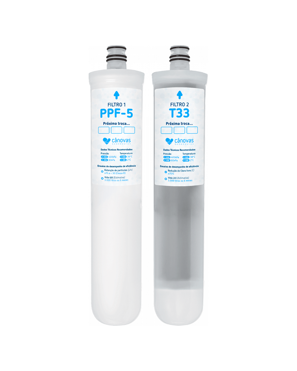Kit Filtros Originais Cânovas PPF-5 e T33 • Dupla Filtragem