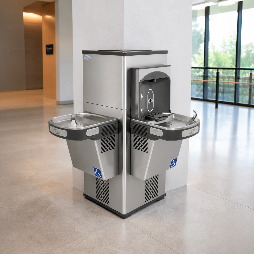 Bebedouro Acessível Cânovas LIFE 400 • INOX • Torneira + Sensor Infravermelho