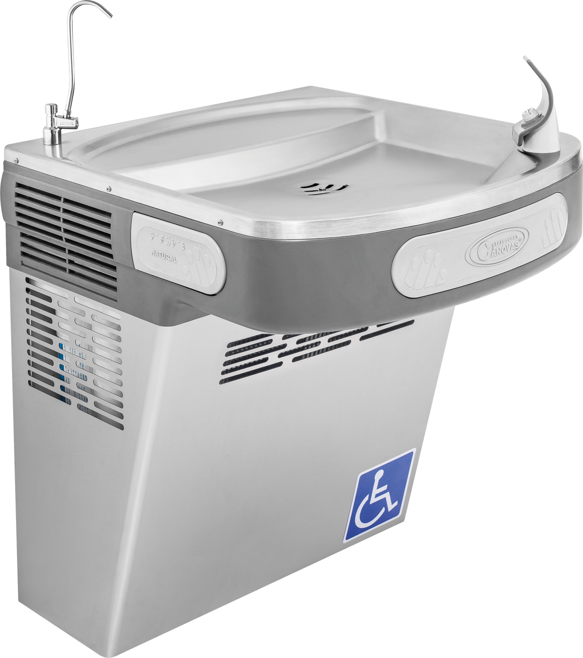 Bebedouro Acessível Cânovas LIFE 100 • INOX • 2 Torneiras