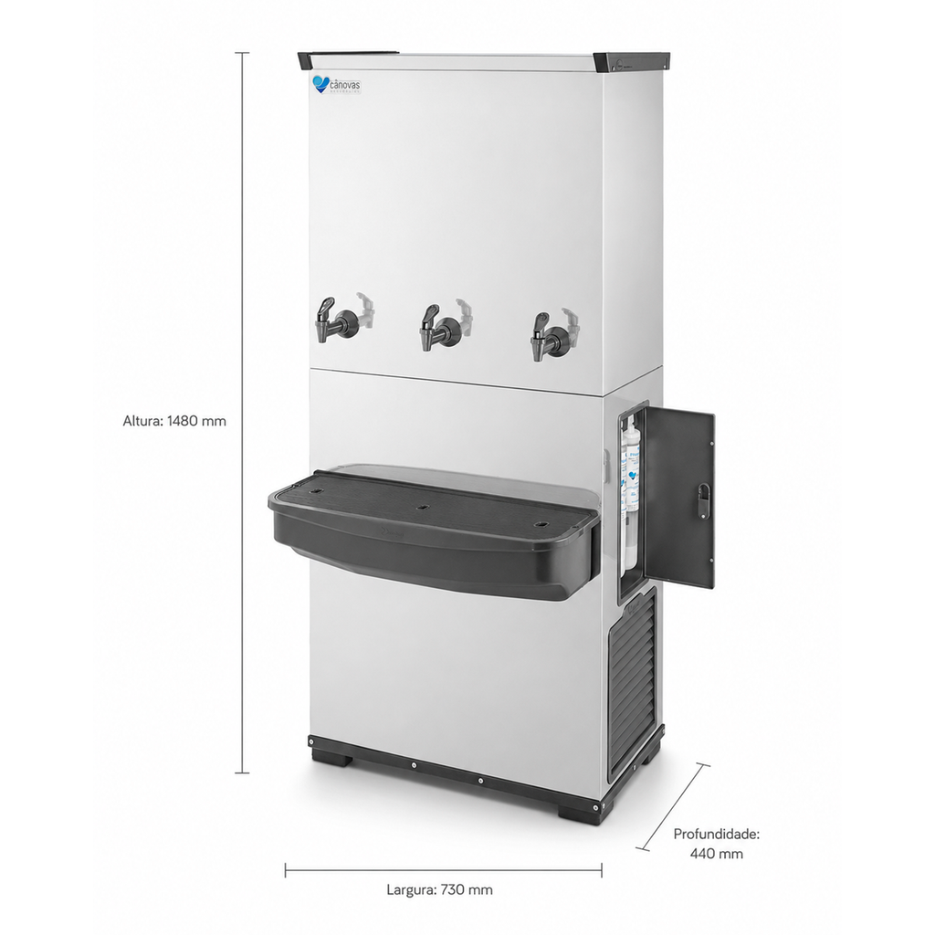 Bebedouro Industrial Cânovas RESIST 100 • INOX • 3 Torneiras