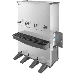 Bebedouro Industrial 200L RESIST em Inox - SEM contato manual, com 4 torneiras (1 natural)