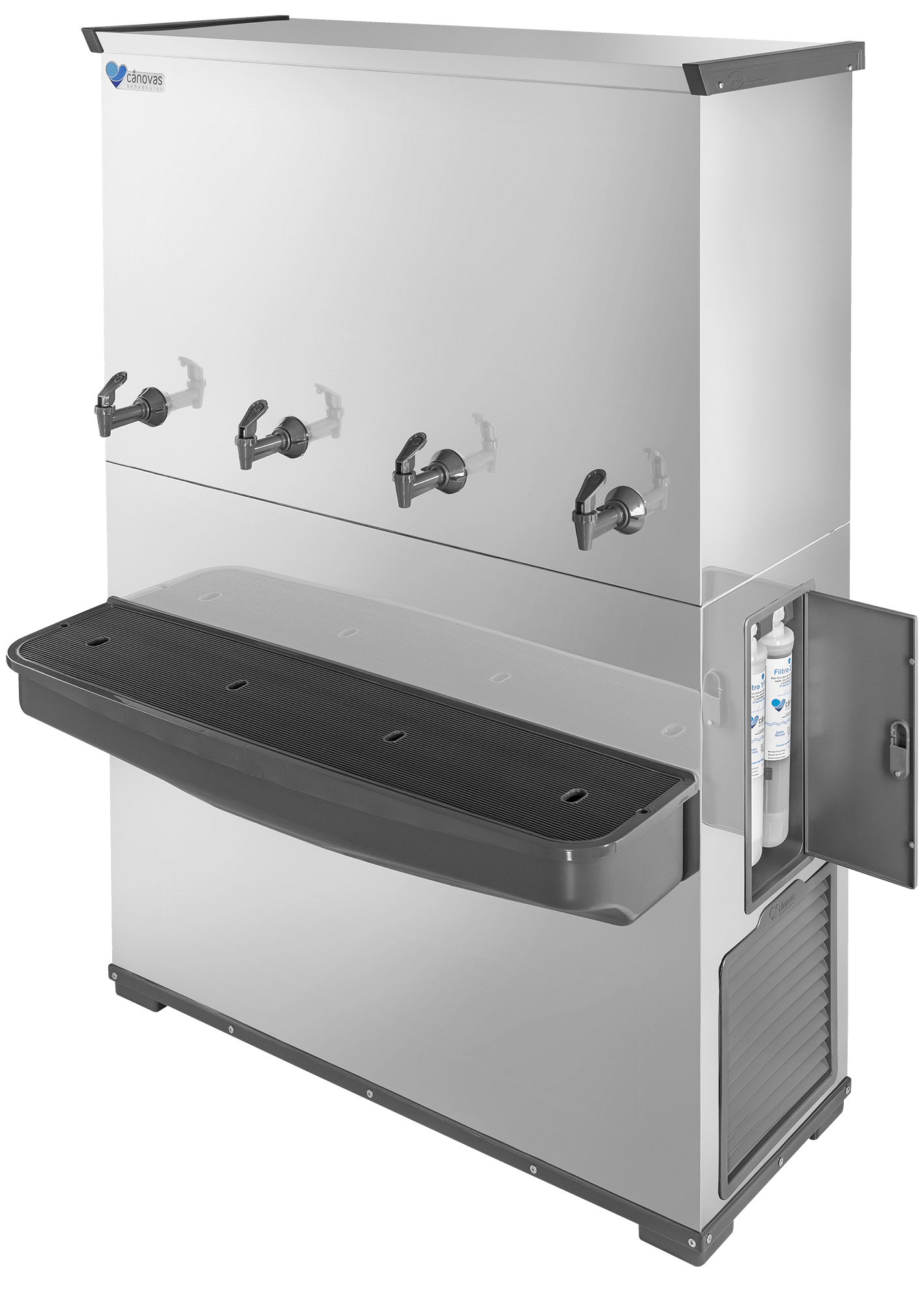 Bebedouro Industrial 200L RESIST em Inox com 4 Torneiras (1 natural)