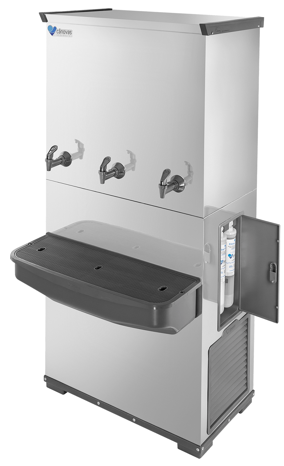 Bebedouro Industrial 100L RESIST em Inox com 3 Torneiras (1 natural)