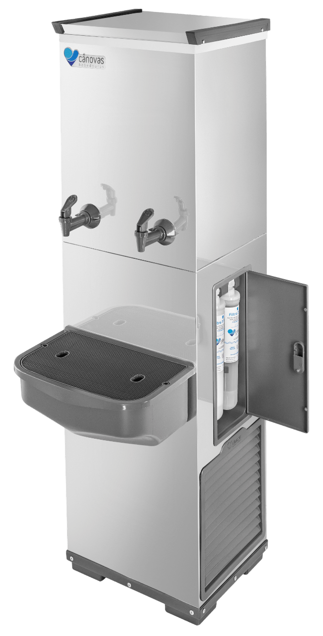 Bebedouro Industrial 50L RESIST em Inox com 2 Torneiras (1 natural)