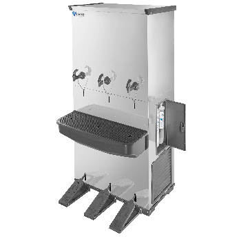 Bebedouro Industrial 100L RESIST em Inox - SEM contato manual, com 3 torneiras (1 natural)